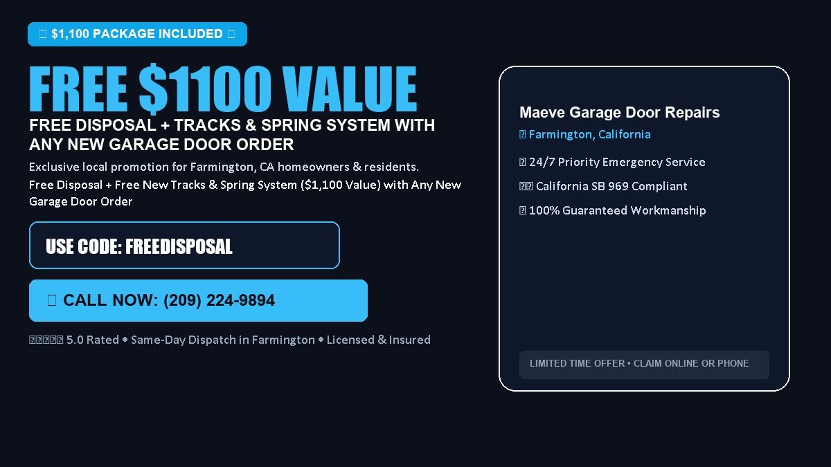 Maeve Garage Door Repairs FREE Haul-Away & Heavy-Duty Tracks with New Door